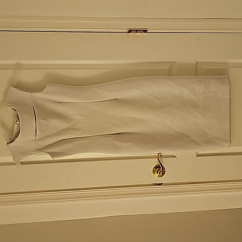 Calvin Klein White Sleeveless Midi Dress